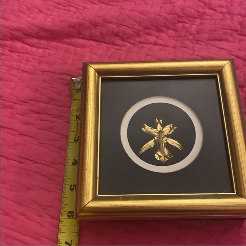 Gold orchid Framed Floral Wall Accent